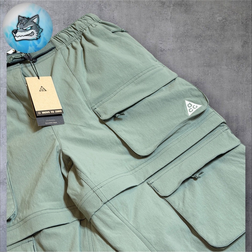 Nike ACG Womens Smith Summit Zip Off Convertible Pants Light Green HV6391-364 L - Picture 5 of 7